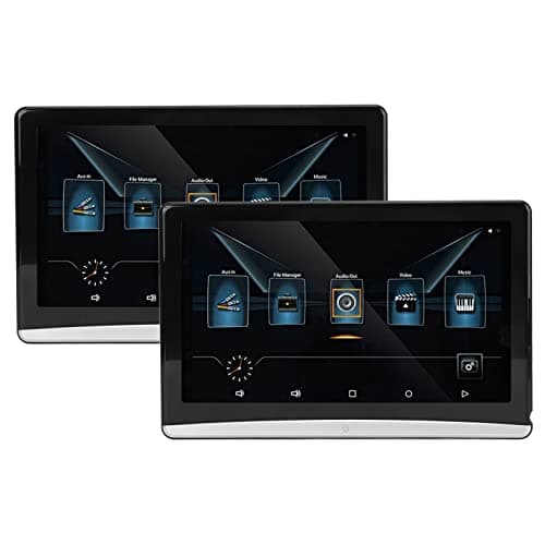 Fockety Lettori Video da 10,6 Pollici con Doppio Poggiatesta con Wi-Fi, 4K HD Touch Screen Multimedia Car Dvd Player Monitor TV per Sedili Posteriori con USB, HDMI e FM per Auto