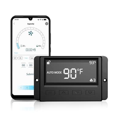 Aygrochy Wi-Fi App Smart Controller con regolatore di temperatura e umidità per ventilatore tubolare