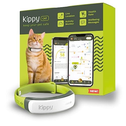 Kippy CAT - Collare GPS per Gatti - Localizzatore e Tracker di Salute e attività - Collare GPS Gatto con Sistema Antistrozzo - Crea Confini Virtuali