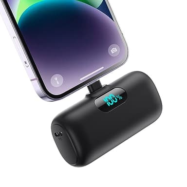 Power Bank 5000mAh per iPhone, [Upgraded] Ultra Compatta Caricabatterie Portatile, PD 15W 3.0A Ricarica Rapida Batteria Esterna Mini Powerbank con LED Display per iPhone 14/14 Pro/13/12/11/XR/8/7 Ecc