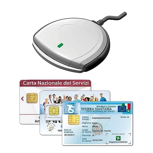 SCR3310 V2.0 - NUOVO Lettore USB per la tessera Sanitaria Carta Nazionale dei Servizi TS-CNS, attivazione SPID, Firma Digitale, Accesso al fascicolo Sanitario FSE, Plug & Play