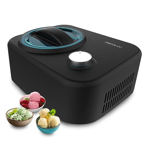 Cecotec Gelatiera con compressore da 0,8 L Gelacy 800. 100 W, Macchina per gelato, Controllo Manuale, Ciotola Estraibile in Alluminio, Gelati in 60 minuti, Automatico.