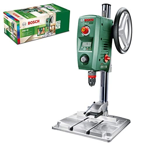 Bosch Trapano a colonna PBD 40, guida parallela, morsetti di fissaggio rapido, confezione in cartone, potenza 710 Watt