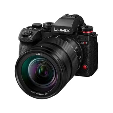 Panasonic LUMIX DC-S1RM2ME, Fotocamera Mirrorless Full Frame, 44MP, Video 8K, Active IS, 4:2:2 10-bit, 4K 120p, 60p e 6K 30p Open Gate, L-Mount, Con Obiettivo 24-105mm F4, Nero
