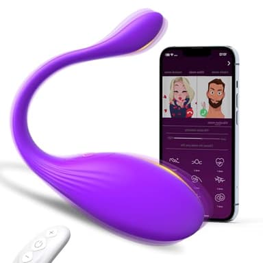 Vibratore con Telecomando APP per Donna, Portatile Vibratoreper Donna per Mutandine Vibranti Toys con 10 Modalità di Vibrazione, Sex Toys Vibratori Ovetto Vibrante con App da Telefono per Donna(Viola)