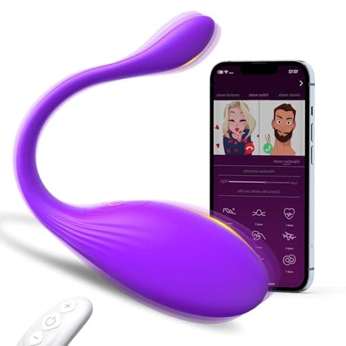 Vibratore con Telecomando APP per Donna, Portatile Vibratoreper Donna per Mutandine Vibranti Toys con 10 Modalità di Vibrazione, Sex Toys Vibratori Ovetto Vibrante con App da Telefono per Donna(Viola)