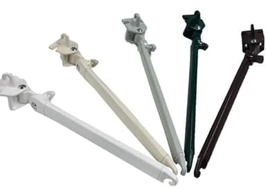 Coppia Braccetti GIREVOLI per Tende da Sole - modello 7000 - in Alluminio Estruso e con Supporti in Acciaio - Misura 50/70cm - Regolabile da 0 a 180°