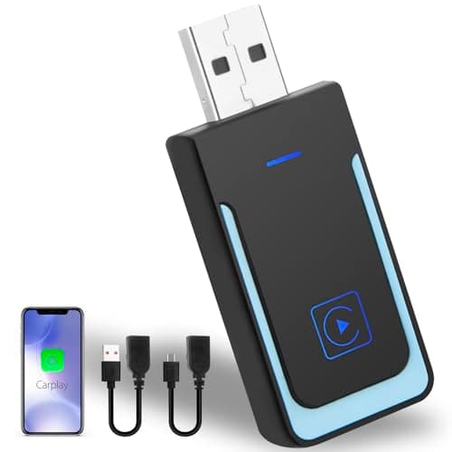 PASLDA Adattatore Wireless Carplay e Android Auto 2 in 1 - Converte il cavo in wireless Plug and Play - adatto per auto con Carplay/AA con cavo con iOS 12+ o Android 11+ (Blue)