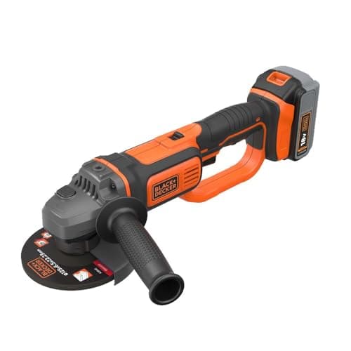 BLACK+DECKER, Smerigliatrice angolare a batteria 18V-4.0Ah Litio. BCG720M1-QW