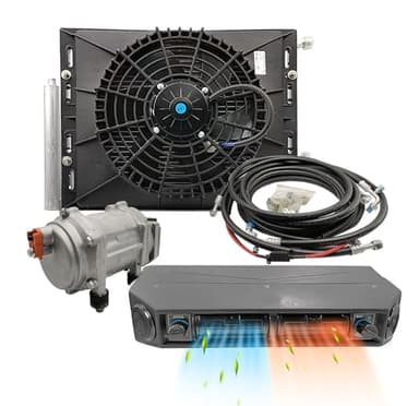 Gouku - Condizionatore d'aria universale da 12 V per riscaldamento e raffreddamento sotto il cruscotto, kit A/C adatto per furgoni, auto, camper, camion, a risparmio energetico elettrico