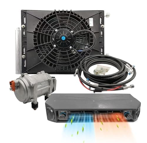 Gouku - Condizionatore d'aria universale da 12 V per riscaldamento e raffreddamento sotto il cruscotto, kit A/C adatto per furgoni, auto, camper, camion, a risparmio energetico elettrico