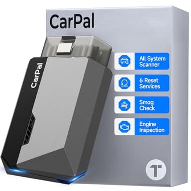 TOPDON CarPal-A Obd2 auto diagnostica, diagnosi auto bluetooth per iOS e Android, per Sistema Completo, 6 Funzioni di Reset, controllo smog, guida di riparazione