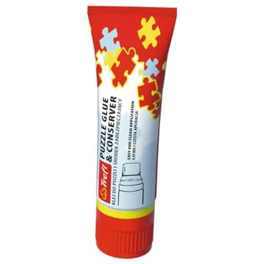 Trefl - Colla per puzzle - Conservante, lega e protegge dagli agenti atmosferici, Colla in tubetto con comoda applicazione in spugna, capacità 86g