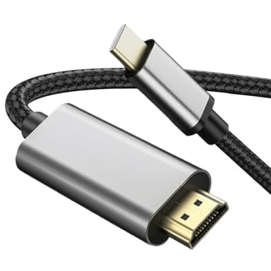 Cavo USB C a HDMI 6ft 4K per monitor, adattatore HDMI a USB C Hub per MAC Surface, convertitore da USB C a HDMI per iPad Pro, USB C a HDMI Dongle per MacBook air, cavo USB tipo C a HDMI per Chromebook