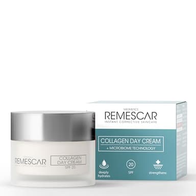 Remescar Crema Giorno Collagene SPF 20 50ml – Crema Viso Antietà e Idratante – Stimola il Collagene Naturale per Pelle più Soda e Luminosa