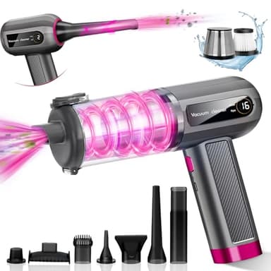 AKOFIC Aspirabriciole senza Fili, 16000Pa Aspirapolvere Auto Potente, Mini Aspirapolvere Portatile Ricaricabile con Schermo LED per Pulizia di Auto, Casa, Animali Domestici e Spazi Ristretti