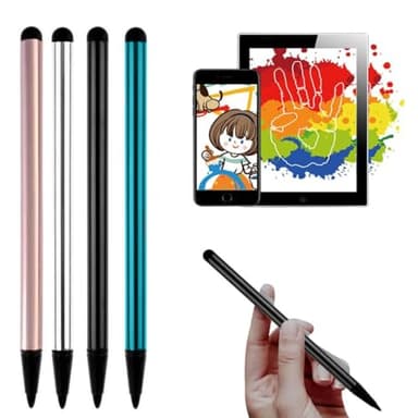 EORPAVU Penne per cellulari,Penna capacitiva a doppia estremità, penna resistiva touch screen e stilo, compatibile con computer, telefoni cellulari e tablet (4 pezzi)