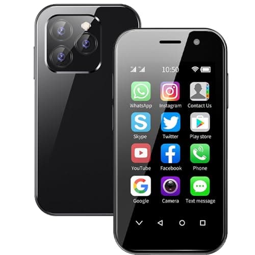 Hipipooo Mini smartphone sbloccato telefono cellulare 4G da 3,0 pollici, doppia scheda SIM, batteria da 2600 mAh, fotocamera da 2 MP + 5 MP, sblocco facciale, telefono per bambini(nero,3GB+32GB)