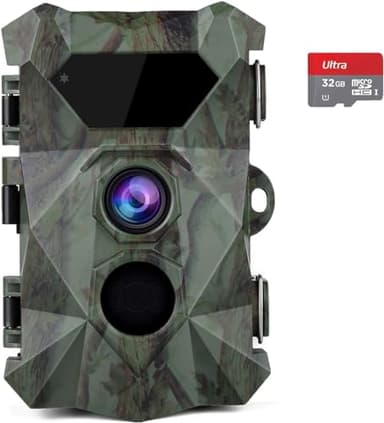 COOLIFE Fototrappola 4K 48MP Fotocamera Caccia Visione Notturna Fino a 35m Videocamera da Caccia con 46pcs IR LEDs,Velocità di Trigger 0,1 s, Impermeabile IP66, Supporto Fino a 512GB