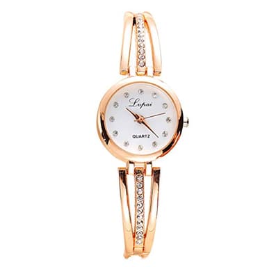 Walfront Orologio da Polso, Donna Elegante Orologio al Quarzo Decorazione di Strass Gioielli