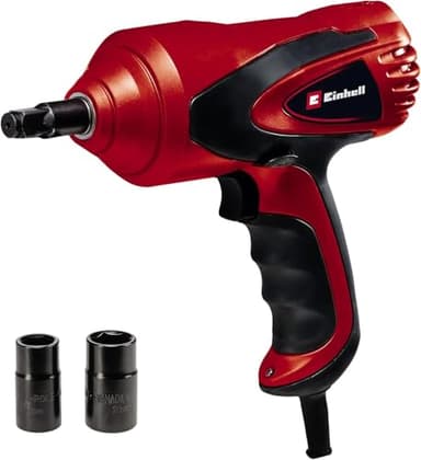 Einhell Avvitatore ad impulsi per veicoli CC-HS 12/2 (12 V, coppia max. 350 Nm, livella integrata, luce LED, incl. 2 prese con 17/19 e 21/23 mm), presa automobilistica