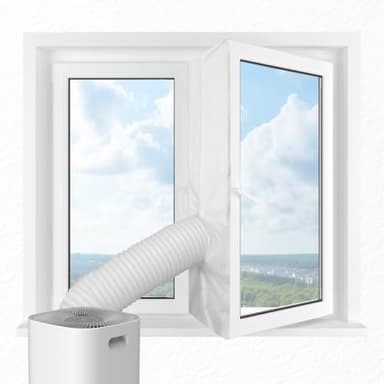 Cozary Guarnizione per Finestra per Climatizzatori Portatili – 3m, in Tessuto Oxford Impermeabile e Resistente, Compatibile con Climatizzatori a Uno o Due Tubi, Migliora l’Efficienza