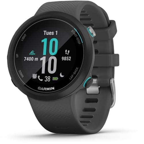 Garmin Swim 2 Smartwatch GPS leggero e facile da usare per il nuoto, smartwatch per piscina e acque libere, registra distanza, ritmo, conteggio delle bracciate e altro, grigio ardesia