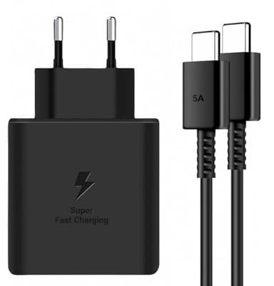 DBZYLN Caricatore 45W per Samsung Galaxy S24,S23,S22 Ultra,S24+ S23+,S22+,S21,S20 FE, Galaxy Tab S8,S8 Ultra Caricabatterie Tipo C Ricarica Rapida USB C Carica Alimentatore con 2M Cavo - Nero