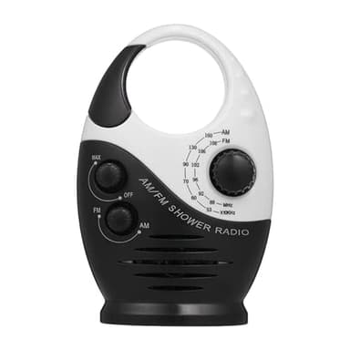 boiler Radio impermeabile, radio FM portatile, impermeabile, mini altoparlante leggero per doccia, bagno, attività all'aperto, spiaggia