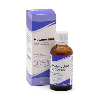 Plameca Melanoctina in Gocce - Melatonina Gocce Adulti e Bambini - Per uso Sublinguale - 50 ml - 1 mg Melatonina per 0,25 ml