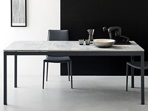 Connubia by Calligaris - Tavolo allungabile Snap CS/4085 - Misure: 120/180x80x76 - Struttura: Metallo Bianco Ottico Opaco P94 - Piano: Nobilitato Bianco P22W