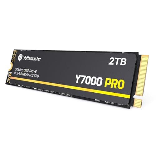 Yottamaster Y7000Pro 2TB SSD M.2 PCIe 4.0, Fino a 7000MB/s, Unità a stato solido interna M.2 2280 NVMe con flash NAND 3D QLC, Aggiornamento dello storage per PS5, PC, computer portatile, gioco