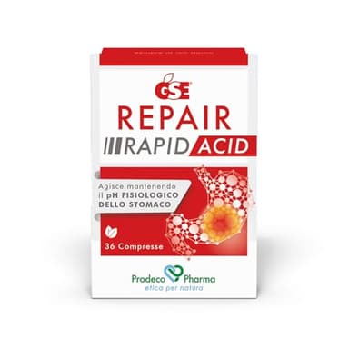 Prodeco Pharma GSE Repair Acid 36 Compresse - Dispositivo Medico ad Azione Filmogena Protettiva Indicato in Caso di Iperacidità, Bruciore Gastrico e Reflusso