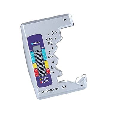 Bestgle Rilevatore Capacità Batteria, Batteria a Bottone Digitale Tester per Controllo Batteria Universale con Tester per Pile a Bottone per Batterie AA AAA C, D, 9V 1.5V