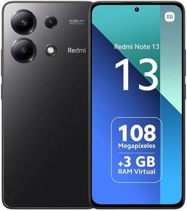 Xiaomi Redmi Note 13 4G Smartohone sbloccato,8GB + 256GB, Octa-core, display AMOLED da 120 Hz, tripla fotocamera da 108 MP, processore Snapdragon 685, batteria da 5000 mAh, 33 W, ricarica rapida(nero)