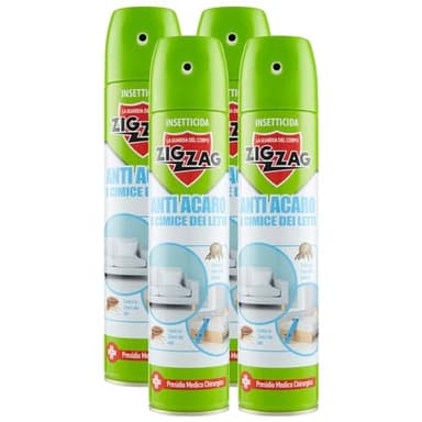 Spray Anti Acaro, Acaricida Per Materassi, Acaricida Per Divani, Spray Contro Le Cimici Dei Letti, Insetticida Per Uso Domestico, Ideale Contro Le Pulci 300ml (4 Spray)