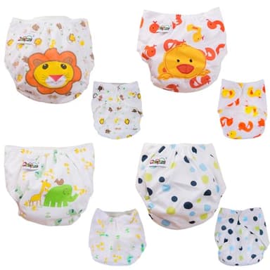 FainFun 4 Pannolini Inserti Lavabili Pocket Elastico Regolabile Neonato Fodere Riutilizzabili, Un Regalo per le Mamme