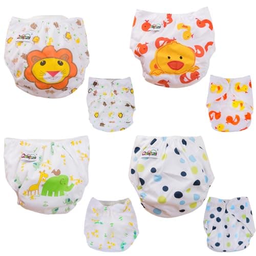 FainFun 4 Pannolini Inserti Lavabili Pocket Elastico Regolabile Neonato Fodere Riutilizzabili, Un Regalo per le Mamme