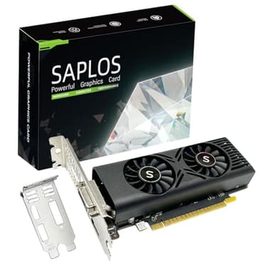 GTX 1050 Scheda Grafica per PC, 4GB GDDR5 128-bit, HDMI DisplayPort DVI-D, GPU per computer, scheda video per giochi, basso profilo, PCI Express x16, DirectX 12