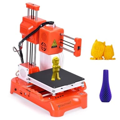 Xichuzi Stampante 3D per Bambini Mini Stampante 3D Desktop 100x100x100mm Formato di Stampa Nessun Letto Riscaldato Stampa a Un Tasto con Scheda TF Filamento Campione PLA per Principianti