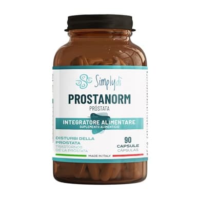 SIMPLYDÌ Integratori Alimentari a base di Serenoa Repens e Foglie di Ortica - Alto dosaggio 640 mg - Funzionalità della Prostata - 90 Capsule, Made in Italy