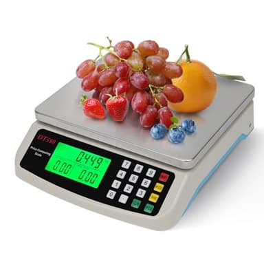 KNSWE Bilancia Cucina Digitale Acciaio Inossidabile 40kg Bilancia Professionale per Alimenti Cottura Casa e Panifici Bilancia Elettronica Contapezzi Alimentare con Funzione Tara Display LCD