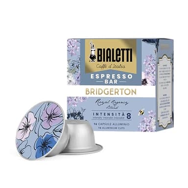 Bialetti Box 16 Capsule Bridgerton, Compatibili con Macchine Bialetti, Gusto Royal Regency
