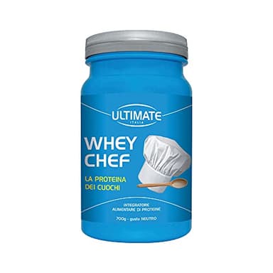 Whey Chef - whey per cucinare - proteine del siero del latte - per preparare dolci e salati proteici con whey purissime - non aromatizzato - gusto neutro - 700 g - Ultimate Italia.