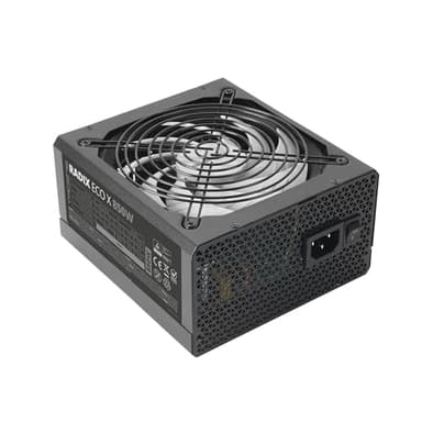 Tacens RADIX ECO X 850, Alimentatore PC ATX 850W, Garanzia 6 Anni, Efficienza 87%, Tecnologie SMD e DC-DC, Ventola Ultra-Silenziosa AI-RPM da 140mm FDB, Cavi Piatta Extra-Lunghi, Nero