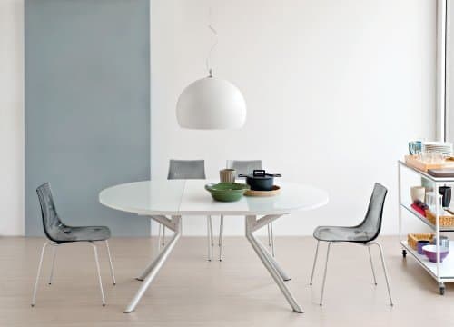 O&G Calligaris Tavolo Allungabile Giove Connubia Vetro Bianco
