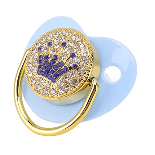 Ciuccio per Neonati Ciuccio per Neonati in Morbido Silicone Ultra Leggero per Neonati da 6 a 18 Mesi per Bambini Allattati Al Seno, Ciuccio Che Si Illumina Al Buio, Ciuccio per Bambina Colori(Blu)