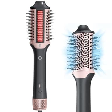 Webeauty [Dual Mode] Spazzola Asciugacapelli & Lisciante, [4 in 1] Spazzola Phon ad alta velocità, Asciugatura rapida, Volumizzante, Levigante, Spazzola Elettrica per Capelli