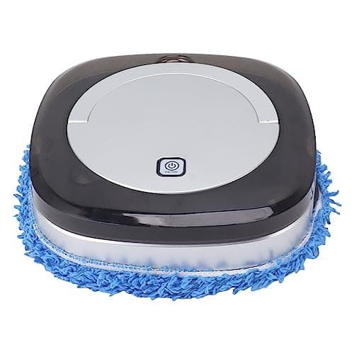 Qcwwy Robot Lavapavimenti Automatico con Serbatoio 'Acqua, Aspirapolvere e Pulizia del Mop, Adatto a più Pavimenti (Argento)