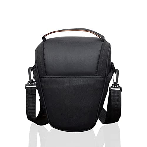 HIUOUIH Borsa Fotografica SLR Borsa Fotocamera Custodia per Macchine Fotografiche Reflex Compatta Videocamera Fondina con Tracolla Regolabile Impermeabile, Nero